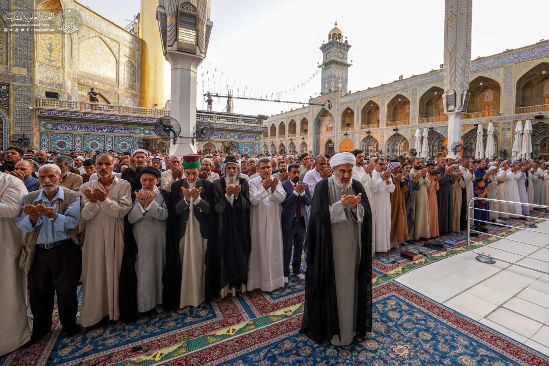 مراسم إقامة صلاة عيد الفطر المبارك في رحاب مرقد المولى أمير المؤمنين (عليه السلام) | 