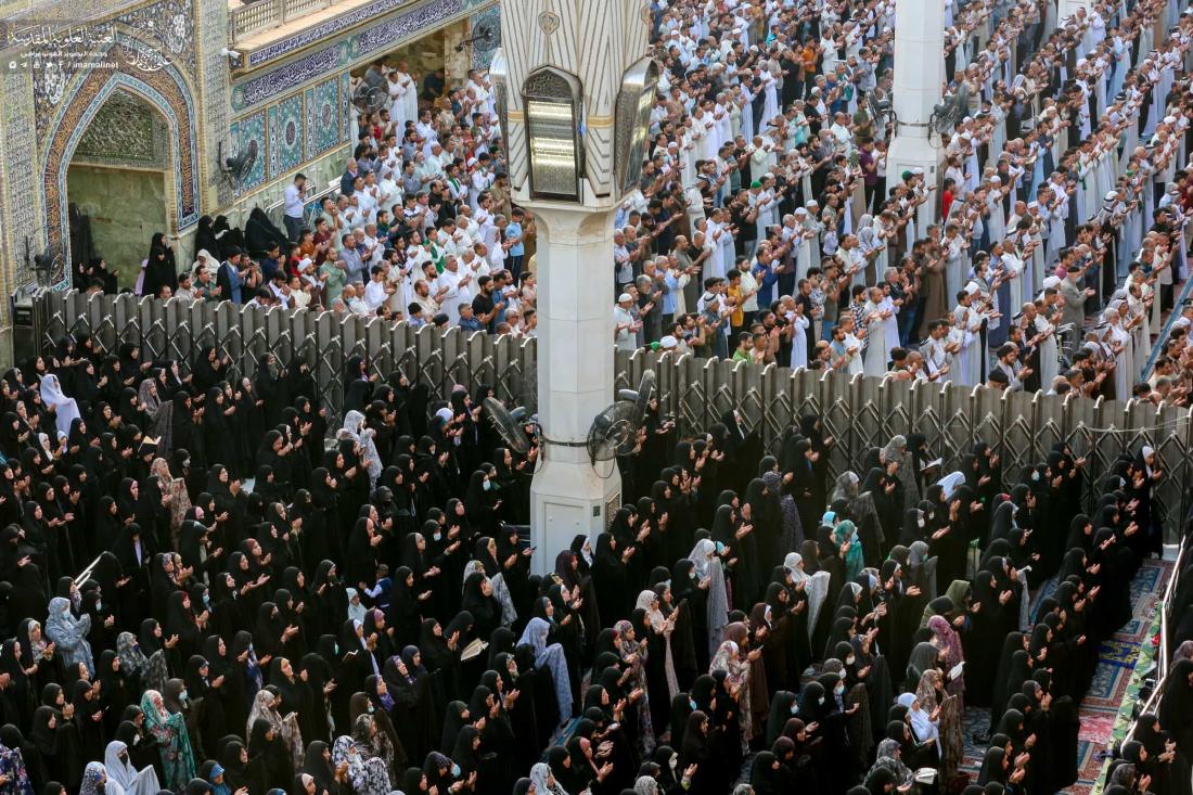 مراسم إقامة صلاة عيد الفطر المبارك في رحاب مرقد المولى أمير المؤمنين (عليه السلام) | 