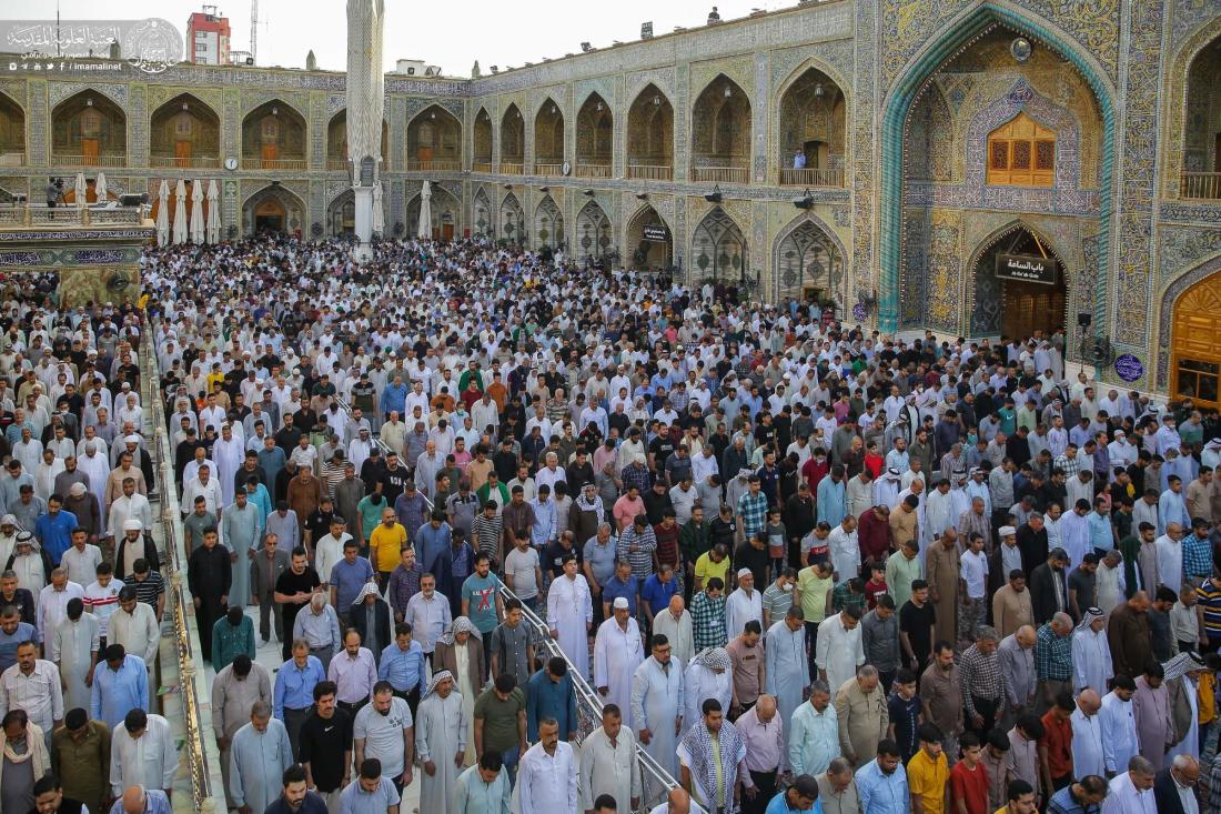 مراسم إقامة صلاة عيد الفطر المبارك في رحاب مرقد المولى أمير المؤمنين (عليه السلام) | 