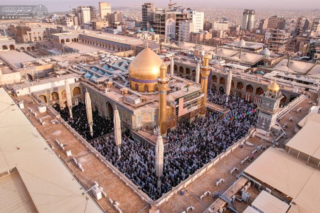 مراسم إقامة صلاة عيد الفطر المبارك في رحاب مرقد المولى أمير المؤمنين (عليه السلام) | 