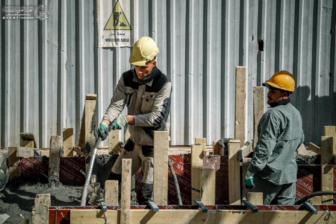 قسم الشؤون الهندسية في العتبة العلوية المقدسة يواصل تحقيق نسب إنجاز متقدمة في أعمال مشروع (صحيات رقم 4 ) قرب جامع السقايا خدمة للزائرين الكرام  | 