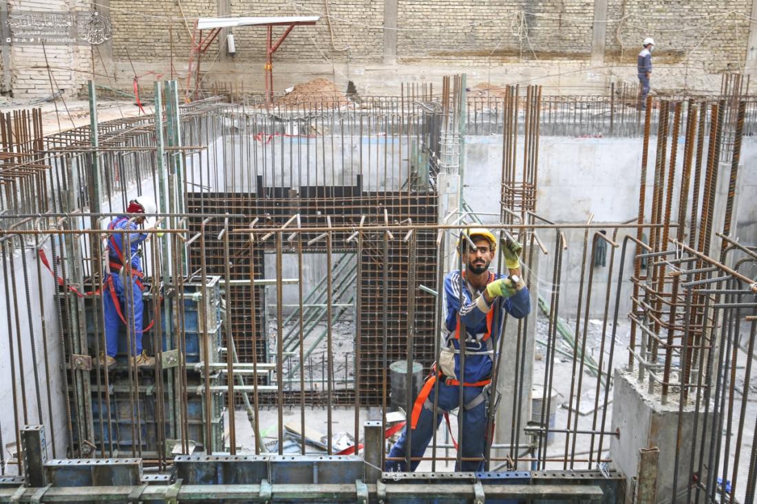 قسم الشؤون الهندسية في العتبة العلوية المقدسة يواصل تحقيق نسب إنجاز متقدمة في أعمال مشروع (صحيات رقم 4 ) قرب جامع السقايا خدمة للزائرين الكرام  | 