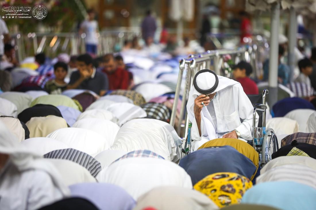 صلاة الجماعة ليلة عيد الغدير الأغر في الصحن العلوي المطهر | 