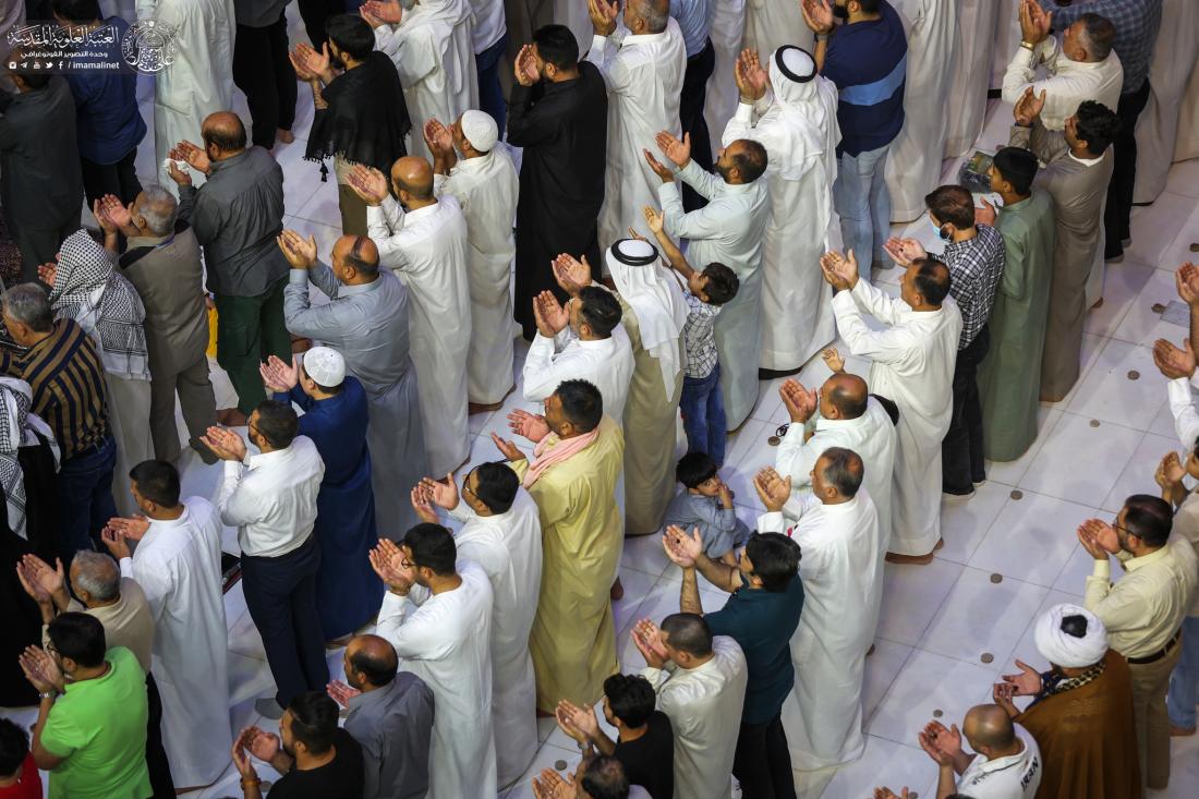 صلاة الجماعة ليلة عيد الغدير الأغر في الصحن العلوي المطهر | 
