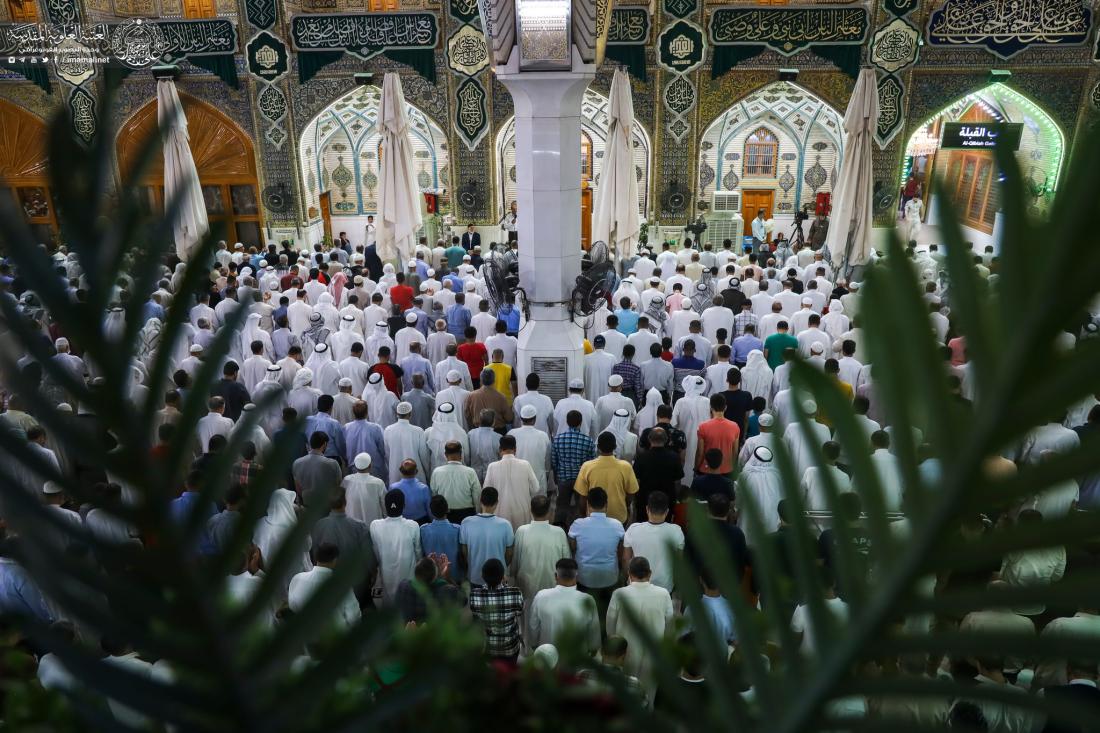 صلاة الجماعة ليلة عيد الغدير الأغر في الصحن العلوي المطهر | 