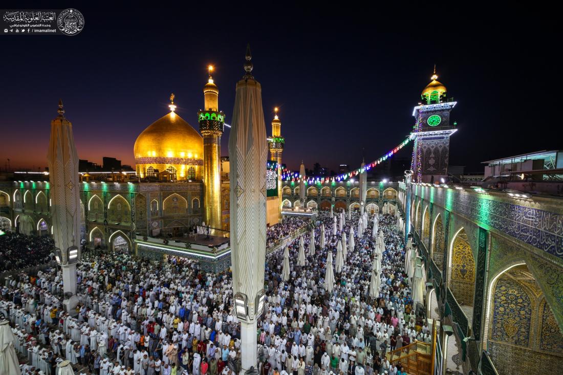 صلاة الجماعة ليلة عيد الغدير الأغر في الصحن العلوي المطهر | 