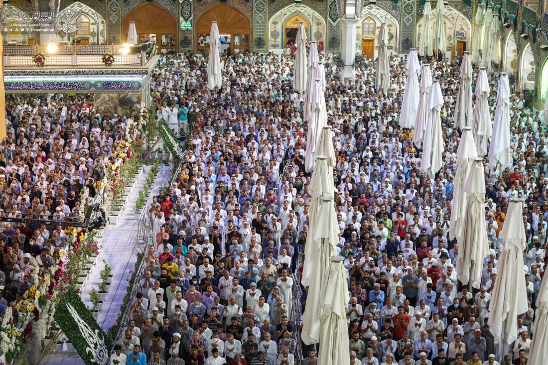 صلاة الجماعة ليلة عيد الغدير الأغر في الصحن العلوي المطهر | 