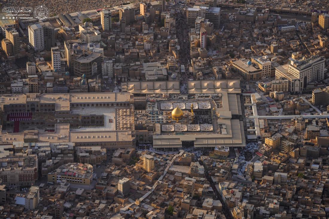 من الجو .. المرقد العلوي المطهر في يوم عيد الغدير الأغر | 