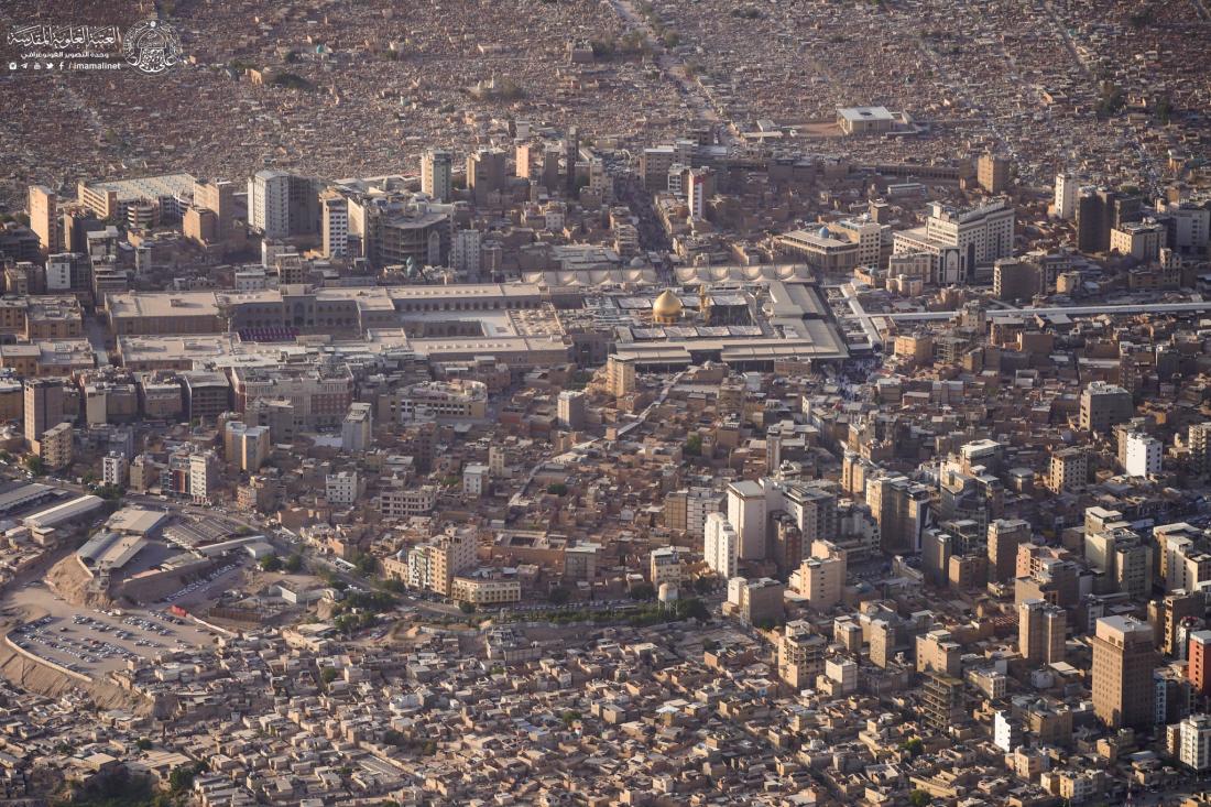 من الجو .. المرقد العلوي المطهر في يوم عيد الغدير الأغر | 