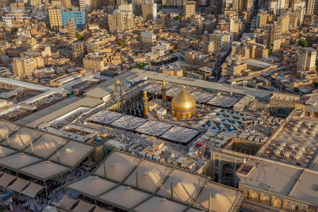 من الجو .. المرقد العلوي المطهر في يوم عيد الغدير الأغر | 