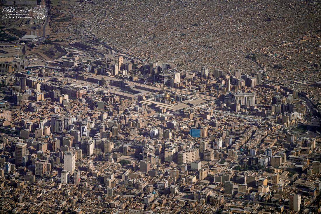 من الجو .. المرقد العلوي المطهر في يوم عيد الغدير الأغر | 