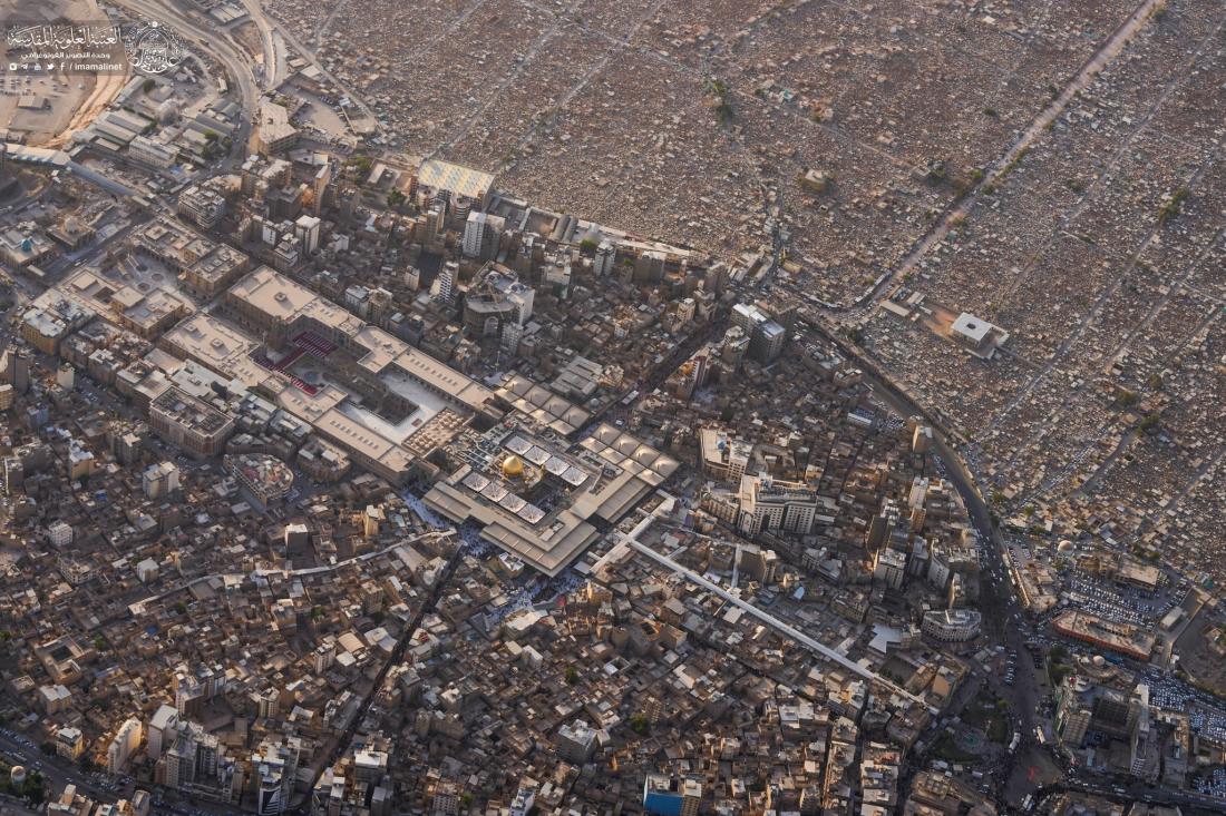 من الجو .. المرقد العلوي المطهر في يوم عيد الغدير الأغر | 