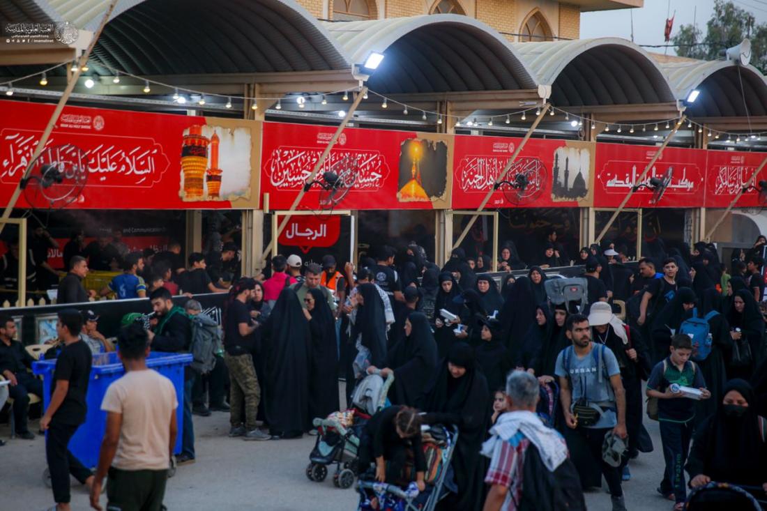 منتسبو العتبة العلوية المقدسة يتشرفون بتقديم الخدمات للزائرين في استراحة المرتضى (ع) على طريق يا حسين | 