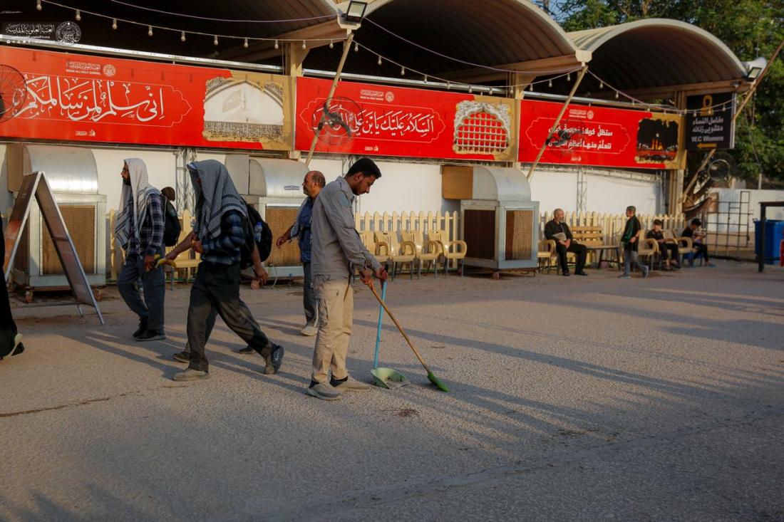 منتسبو العتبة العلوية المقدسة يتشرفون بتقديم الخدمات للزائرين في استراحة المرتضى (ع) على طريق يا حسين | 