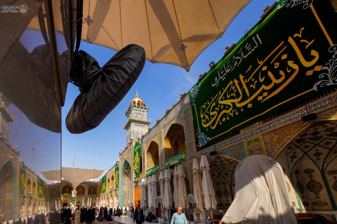  أرجاء المرقد العلوي المطهر تتشح بمعالم الزينة ضمن الاستعدادات الجارية للاحتفال بالولادة الميمونة للسيدة زينب الكبرى (عليها السلام) | 