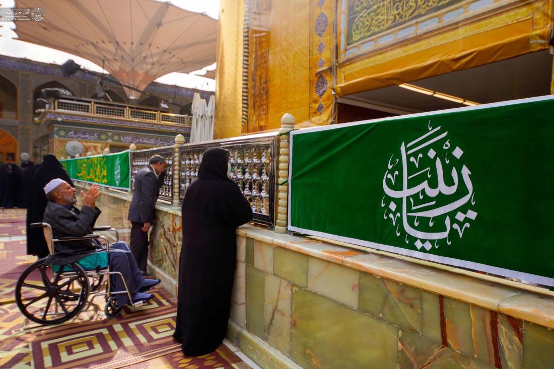 أرجاء المرقد العلوي المطهر تتشح بمعالم الزينة ضمن الاستعدادات الجارية للاحتفال بالولادة الميمونة للسيدة زينب الكبرى (عليها السلام) | 