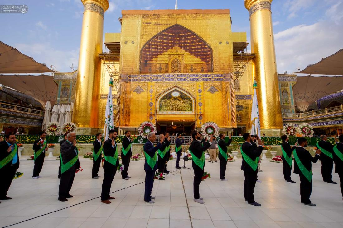 مراسم الزيارة الصباحية .. منتسبو العتبة العلوية المقدسة يحيون الذكرى العطرة الميمونة لمولد السيدة زينب (عليها السلام) في رحاب مرقد المولى أمير المؤمنين (عليه السلام) | 