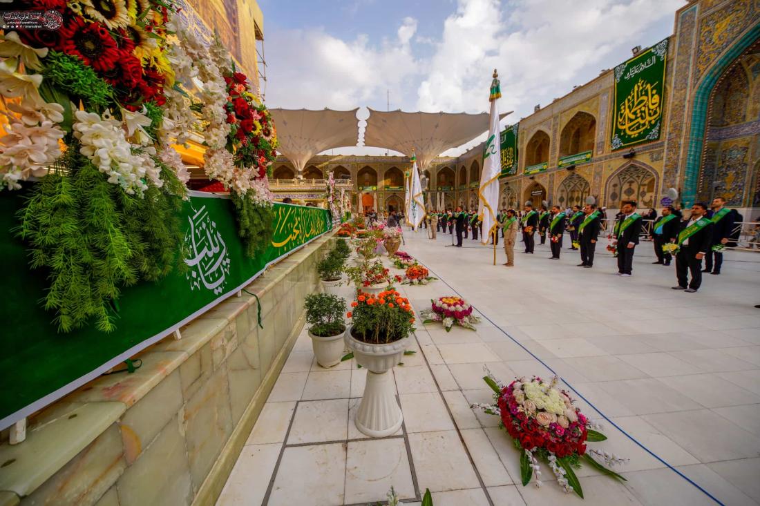 مراسم الزيارة الصباحية .. منتسبو العتبة العلوية المقدسة يحيون الذكرى العطرة الميمونة لمولد السيدة زينب (عليها السلام) في رحاب مرقد المولى أمير المؤمنين (عليه السلام) | 