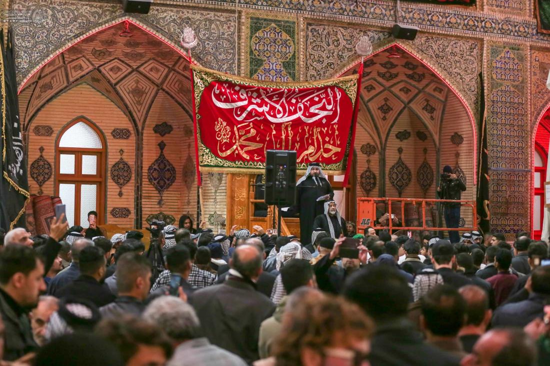 مواكب العزاء الفاطمي تحيي ذكرى شهادة السيدة الزهراء (ع) في جوار مرقد المولى أمير المؤمنين (ع) | 