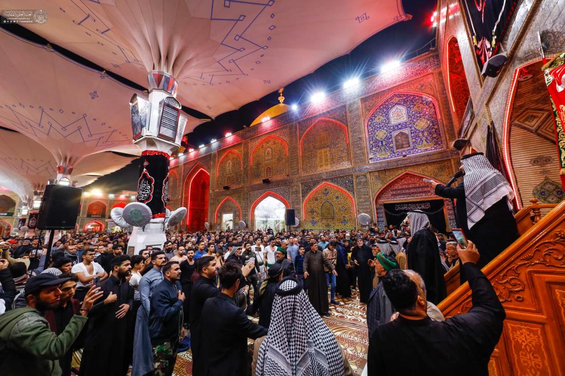 مواكب العزاء الفاطمي تحيي ذكرى شهادة السيدة الزهراء (ع) في جوار مرقد المولى أمير المؤمنين (ع) | 