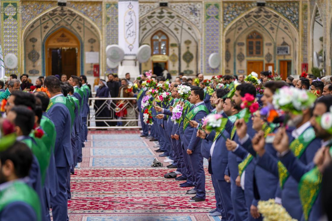 في رحاب مرقد المولى أمير المؤمنين (عليه السلام) .. منتسبو العتبة العلوية المقدسة يحيون ذكرى الولادة الميمونة للإمام محمد الجواد (ع)، في مراسم الزيارة الصباحية رفقةَ خدام العتبة الرضوية المقدسة | 