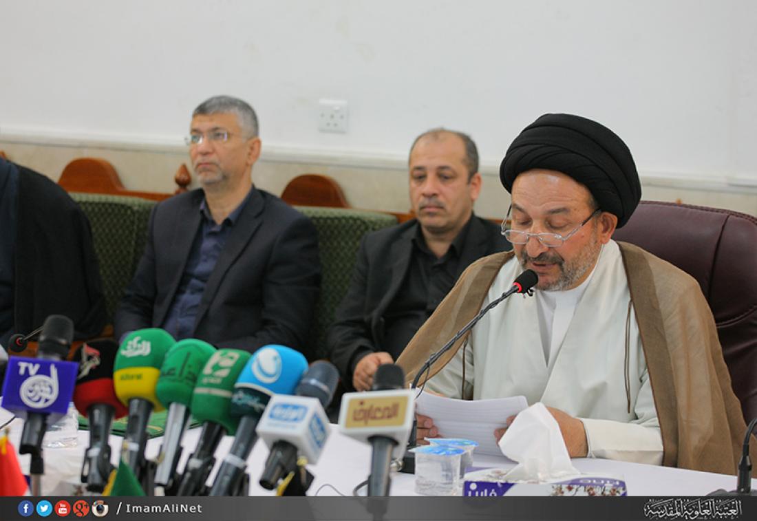 تقرير مصور : مراسيم تغير امانة العتبة العلوية المقدسة من سماحة الشيخ ضياء زين الدين الى سماحة السيد نزار هاشم حبل المتين  | 