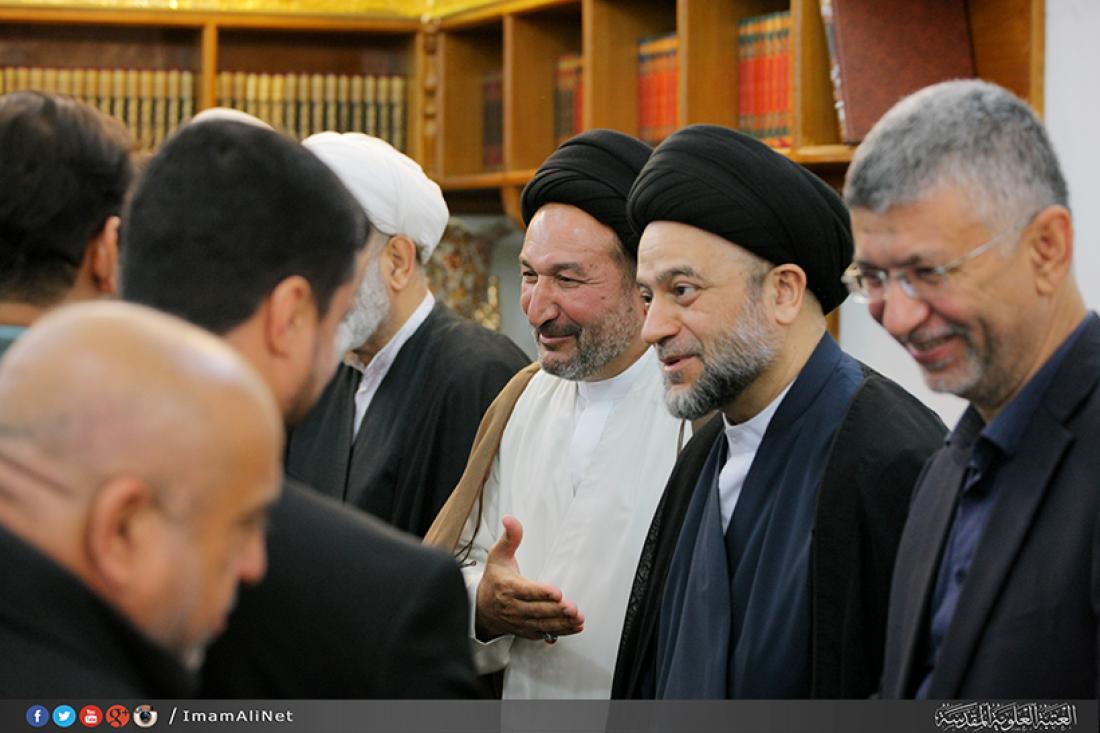 تقرير مصور : مراسيم تغير امانة العتبة العلوية المقدسة من سماحة الشيخ ضياء زين الدين الى سماحة السيد نزار هاشم حبل المتين  | 