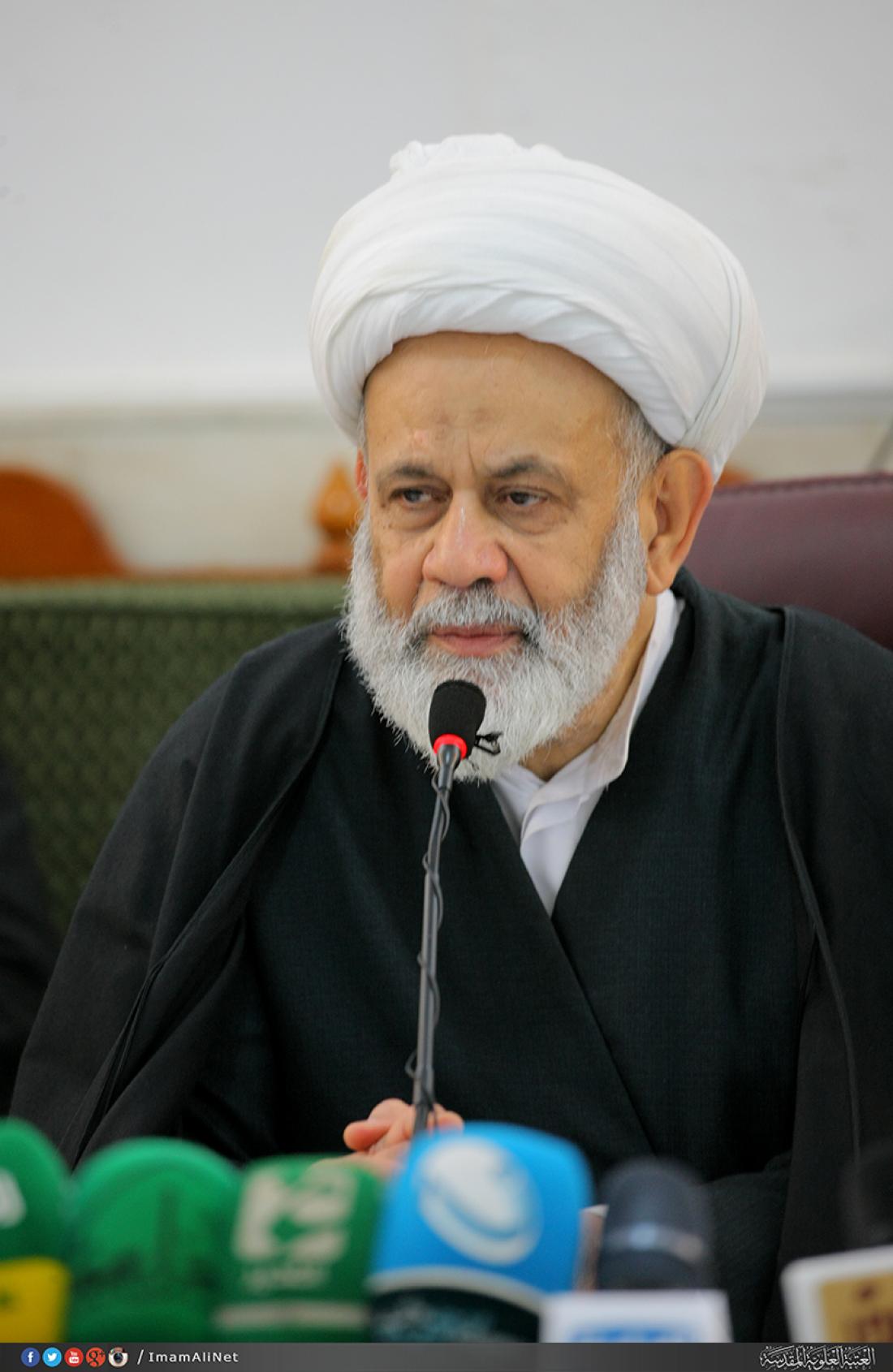 تقرير مصور : مراسيم تغير امانة العتبة العلوية المقدسة من سماحة الشيخ ضياء زين الدين الى سماحة السيد نزار هاشم حبل المتين  | 