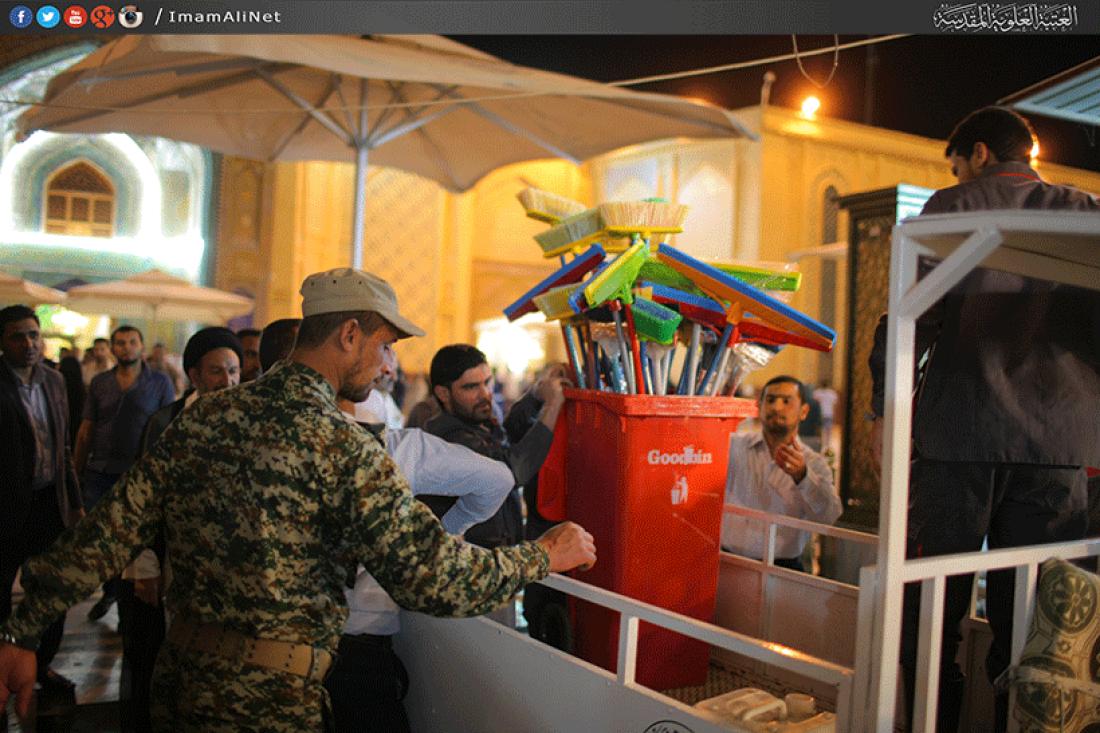 تقرير مصور : انطلاق عملية تنضيف من قبل العتبة العلوية المقدسة للمدينه القديمة المحيطة بمرقد امير المؤمنين سلام الله عليه  | 