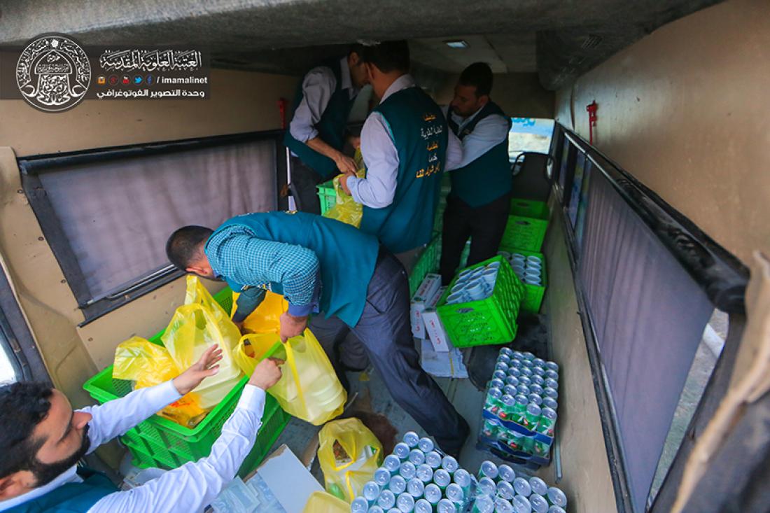 تقرير مصور : حملة افطار اكثر من 500 صائم يقوم بها مضيف العتبة العلوية المقدسة  | 