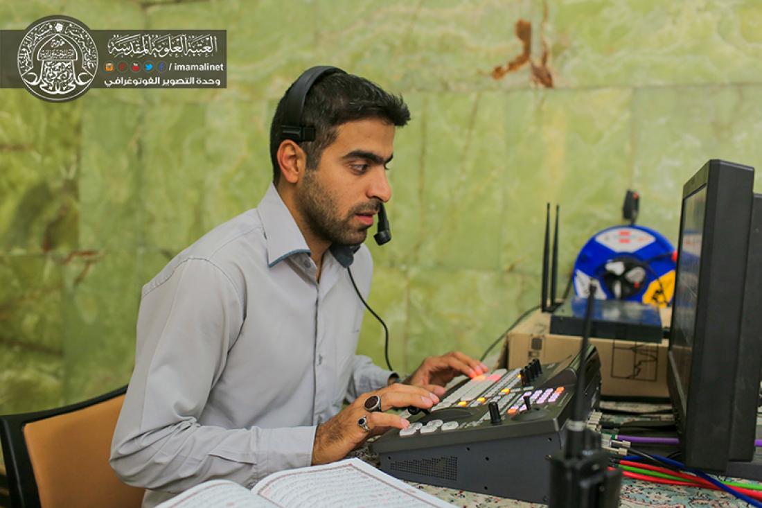 تقرير مصور : تواصل العمل المتميز في شعبة البث الفضائي في العتبة العلوية المقدسة  | 
