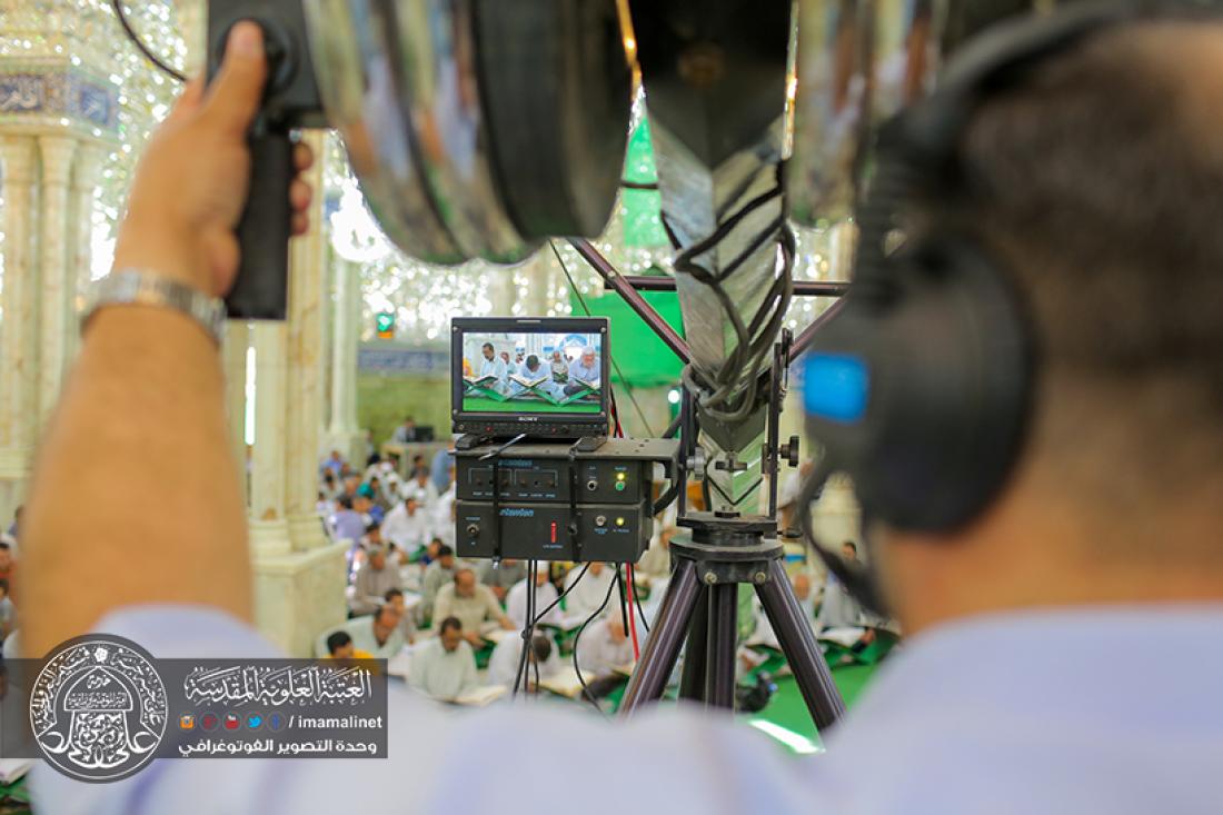تقرير مصور : تواصل العمل المتميز في شعبة البث الفضائي في العتبة العلوية المقدسة  | 