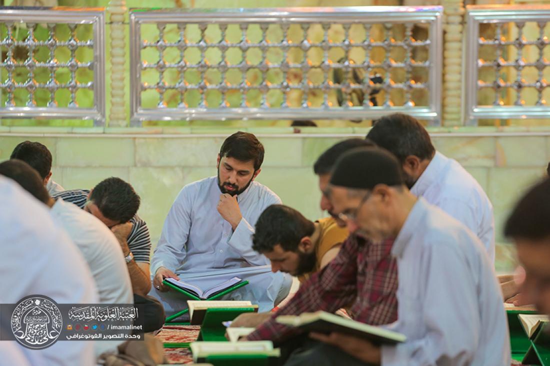 تقرير مصور : دار القران الكريم في العتبة العلوية المقدسة يقيم المحفل القراني بعد صلاة الفجر  | 