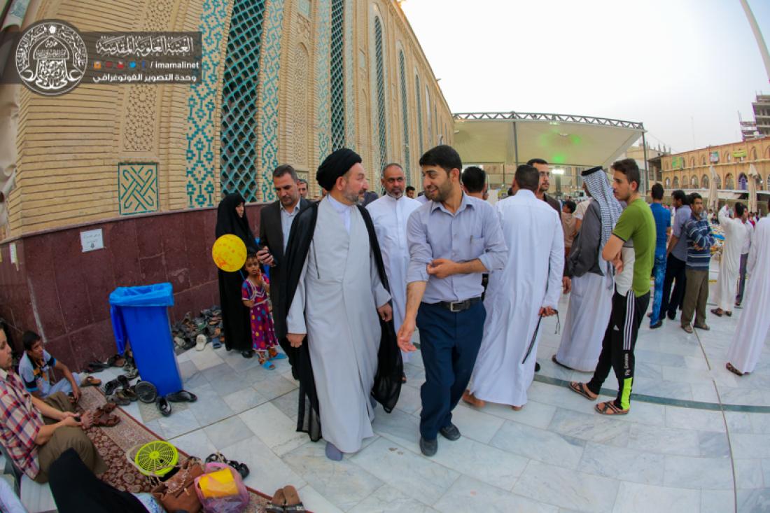 تقرير مصور : الامانة العامة للعتبة العلوية المقدسة تقوم بمائدة افطار للصائمين بعدد 10.000 وجبة قرب المرقد المطهر | 