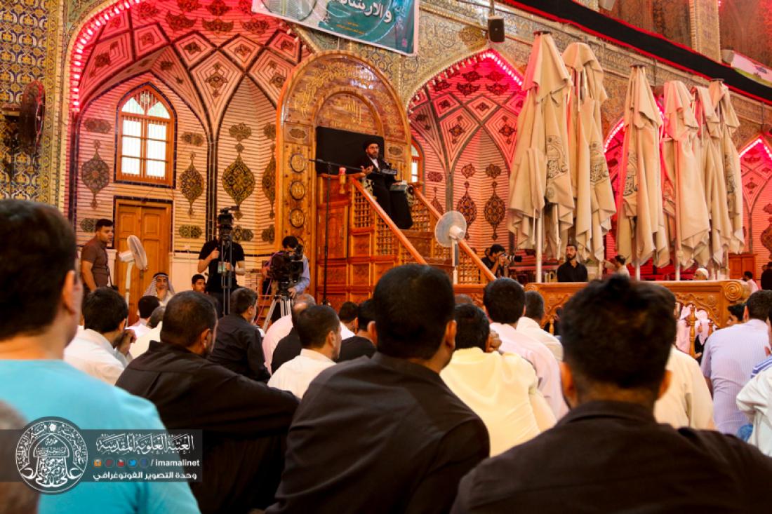 تقرير مصور : رفع المصاحف في اول ليلة من ليالي القدر المباركة في العتبة العلوية المقدسة  | 