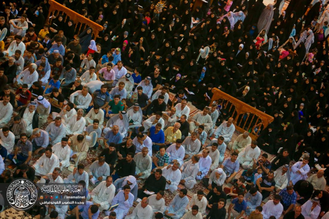 تقرير مصور : رفع المصاحف في اول ليلة من ليالي القدر المباركة في العتبة العلوية المقدسة  | 