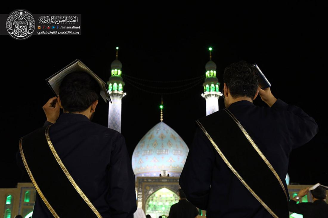 تقرير مصور : رفع المصاحف اول ليلة من ليالي القدر المباركه في قم المقدسة مسجد جمكران في ايران | 