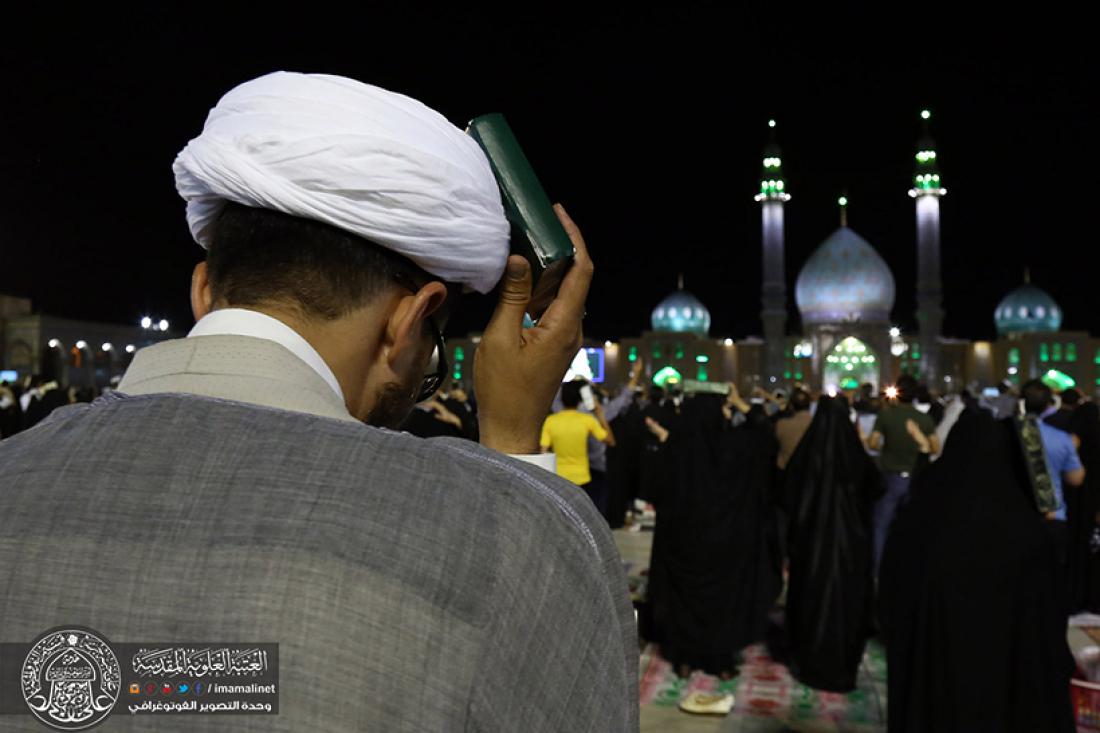 تقرير مصور : رفع المصاحف اول ليلة من ليالي القدر المباركه في قم المقدسة مسجد جمكران في ايران | 
