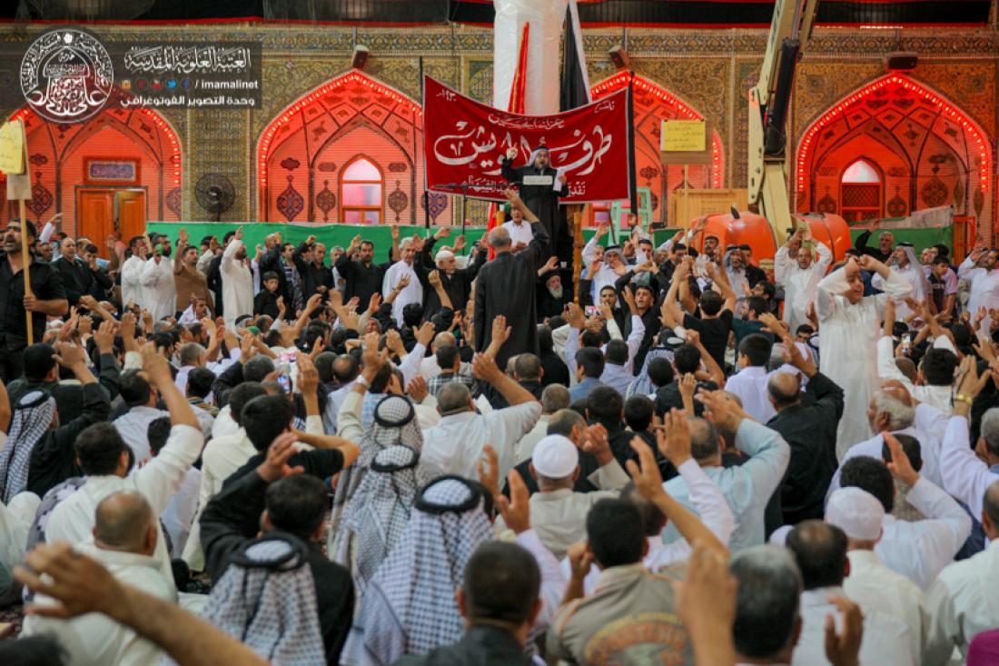 تقرير مصور : المواكب الحسينية تقيم المجالس  بذكرى شهادة الامام علي سلام الله علية في المرقد المطهر  | 
