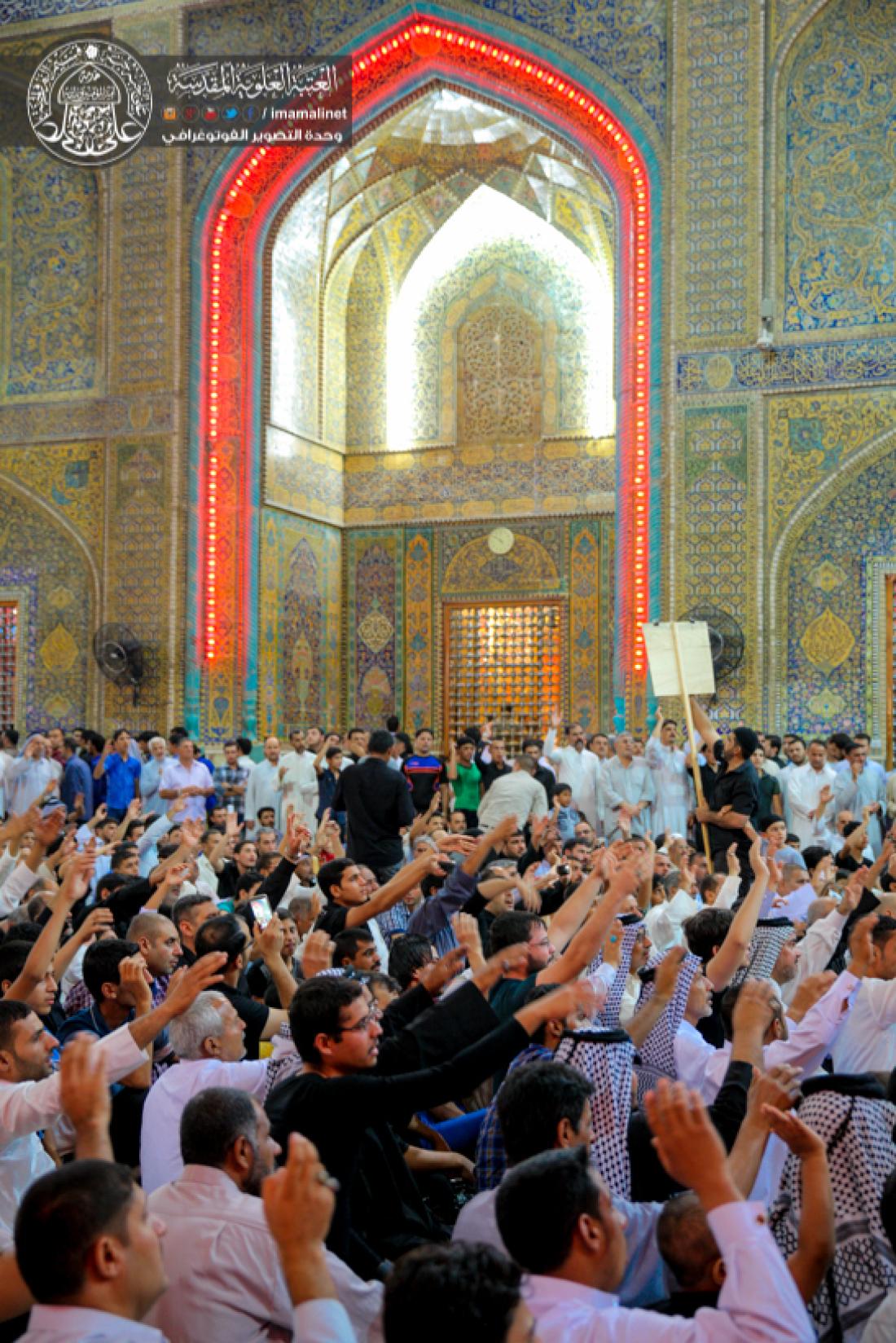تقرير مصور : المواكب الحسينية تقيم المجالس  بذكرى شهادة الامام علي سلام الله علية في المرقد المطهر  | 