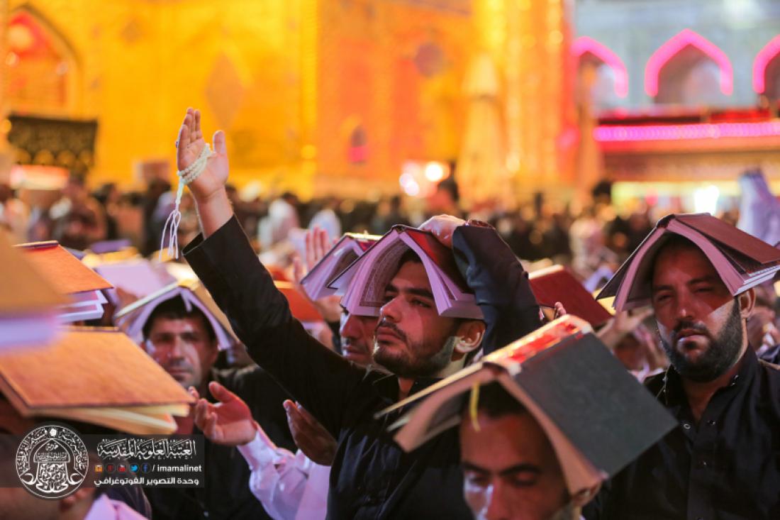 تقرير مصور : رفع المصاحف في ليلة القدر المباركة 21 من رمضان المبارك في المرقد العلوي المطهر  | 