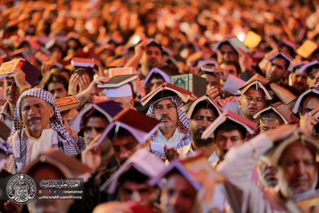 تقرير مصور : رفع المصاحف في ليلة القدر المباركة 21 من رمضان المبارك في المرقد العلوي المطهر  | 