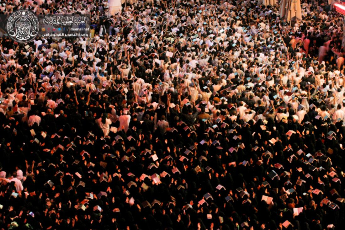 تقرير مصور : رفع المصاحف في ليلة القدر المباركة 21 من رمضان المبارك في المرقد العلوي المطهر  | 