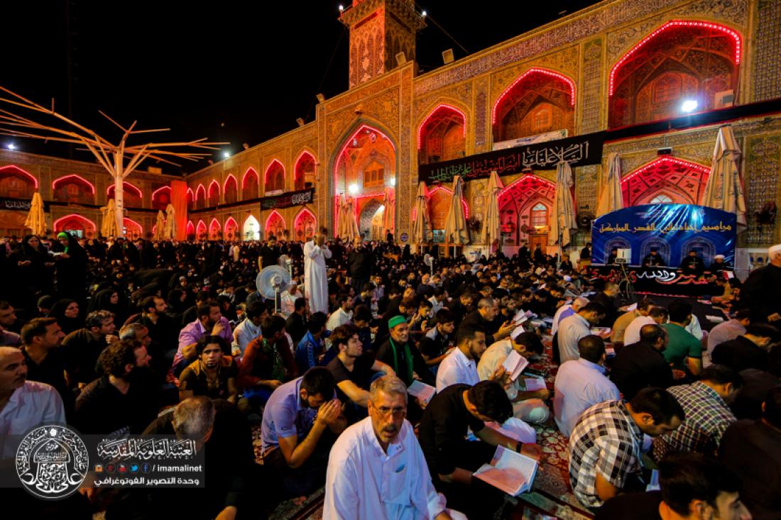 تقرير مصور : ويستمر العزاء في المرقد المقدس الشريف بذكرى شهادة المولى امير المؤمنين سلام الله عليه  | 