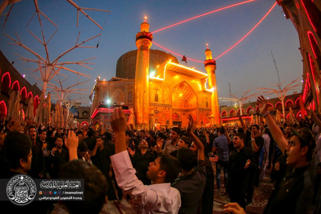 تقرير مصور : مراسيم التشيع الرمزي للمولى امير المؤمنين سلام الله عليه في العتبة العلوية المطهرة | 