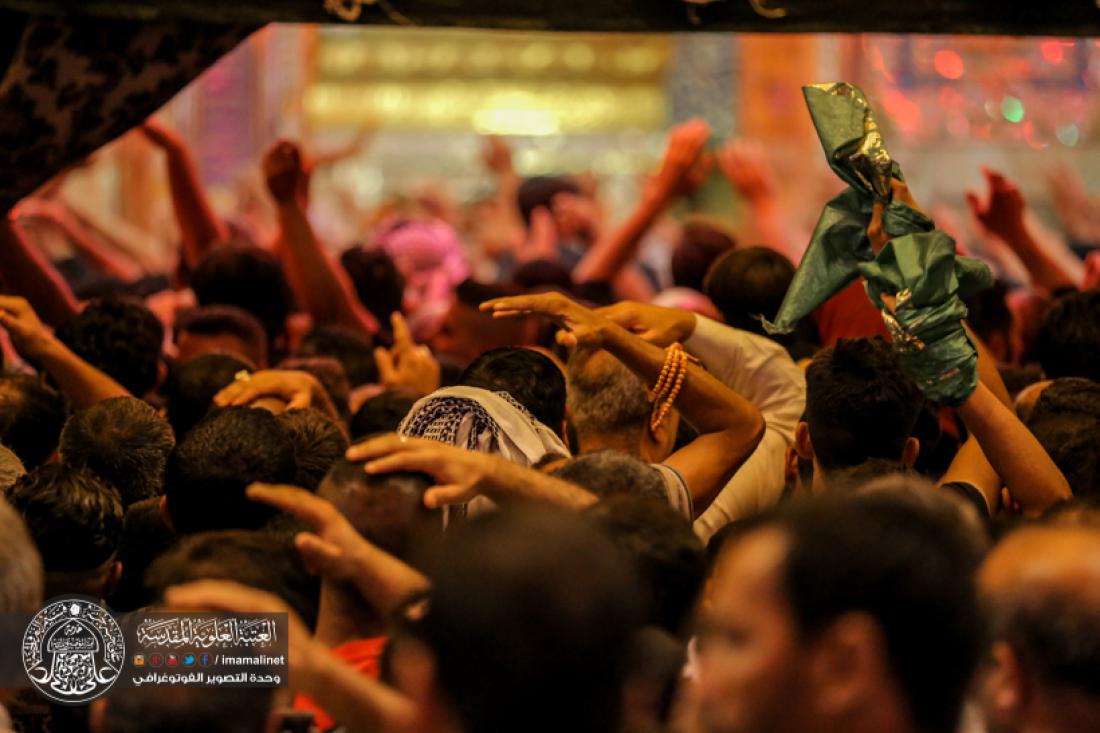 تقرير مصور : مراسيم التشيع الرمزي للمولى امير المؤمنين سلام الله عليه في العتبة العلوية المطهرة | 