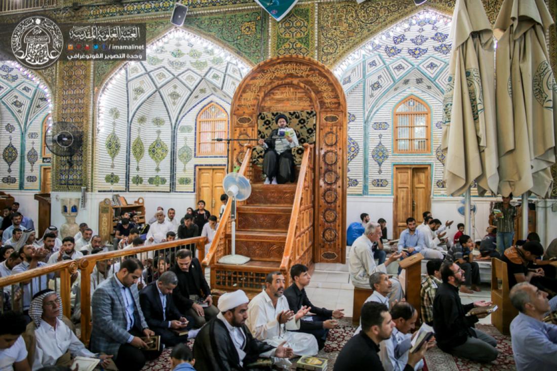تقرير مصور : اعمال الليلة الثالثة من ليالي القدر المباركة في الصحن العلوي المطهر  | 