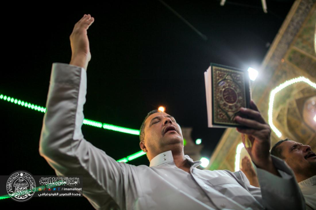 تقرير مصور : اعمال الليلة الثالثة من ليالي القدر المباركة في الصحن العلوي المطهر  | 