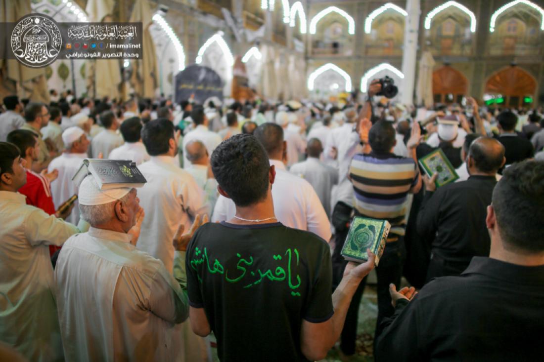 تقرير مصور : اعمال الليلة الثالثة من ليالي القدر المباركة في الصحن العلوي المطهر  | 