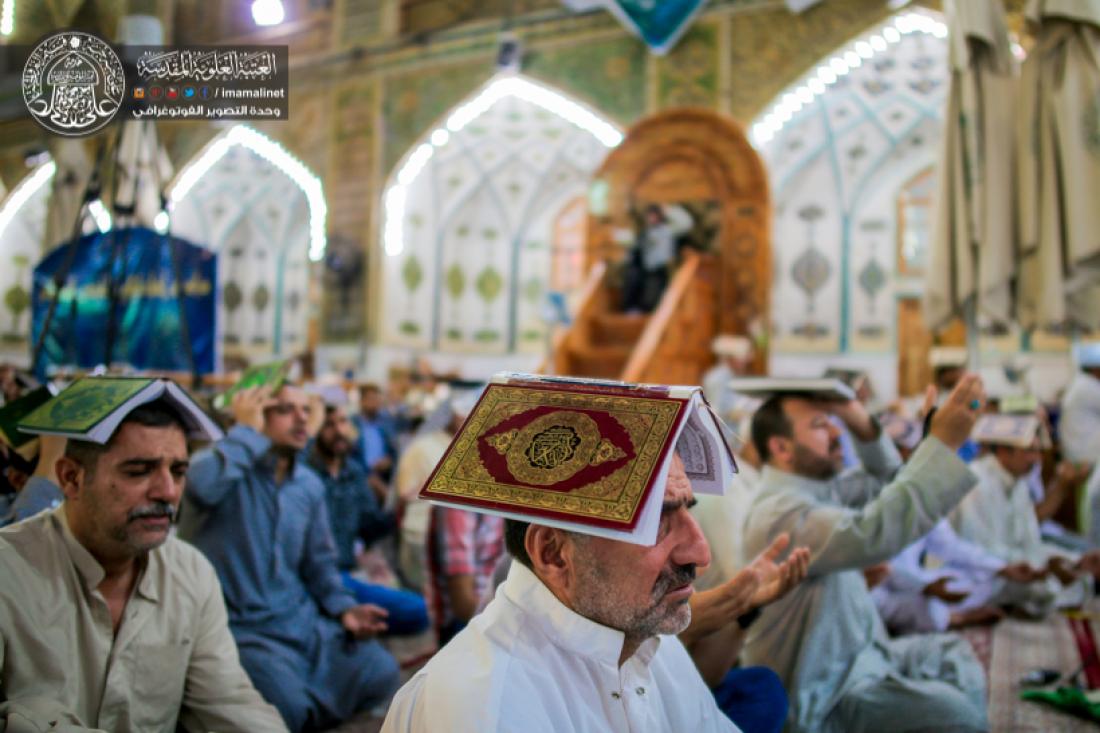 تقرير مصور : اعمال الليلة الثالثة من ليالي القدر المباركة في الصحن العلوي المطهر  | 